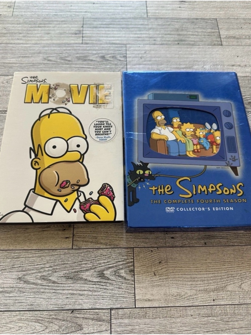 The Simpsons DVD Lot - Movie & Season 4 - Yellow & Blue Covers